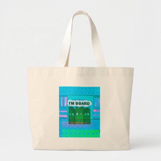 Grappig Inspirerend Grafisch dat ik me verveel van Grote Tote Bag (Voorkant)