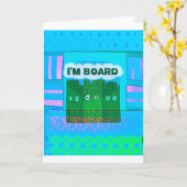 Grappig Inspirerend Grafisch dat ik me verveel van Kaart (Gele Bloem)