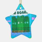 Grappig Inspirerend Grafisch dat ik me verveel van Keramisch Ornament (Links)