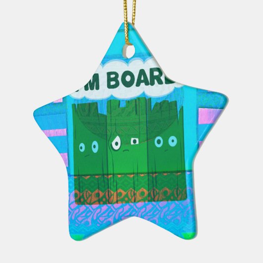 Grappig Inspirerend Grafisch dat ik me verveel van Keramisch Ornament (Links)