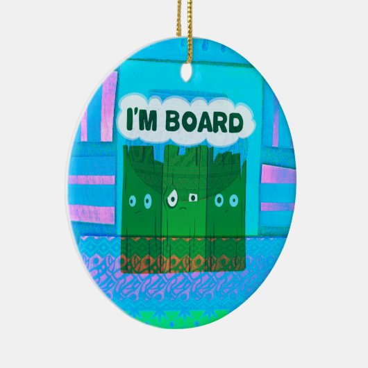 Grappig Inspirerend Grafisch dat ik me verveel van Keramisch Ornament (Rechts)