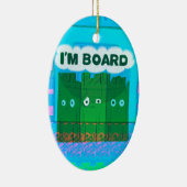 Grappig Inspirerend Grafisch dat ik me verveel van Keramisch Ornament (Rechts)