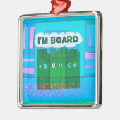 Grappig Inspirerend Grafisch dat ik me verveel van Metalen Ornament (Links)