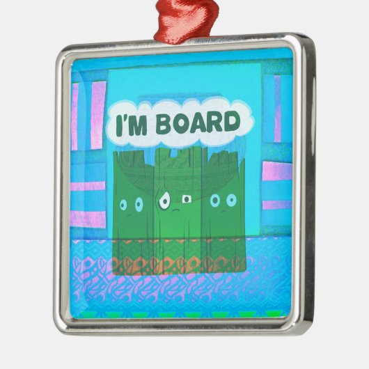 Grappig Inspirerend Grafisch dat ik me verveel van Metalen Ornament (Links)