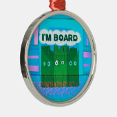 Grappig Inspirerend Grafisch dat ik me verveel van Metalen Ornament (Rechts)