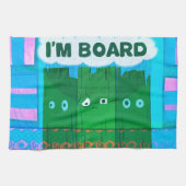 Grappig Inspirerend Grafisch dat ik me verveel van Theedoek (Horizontaal)