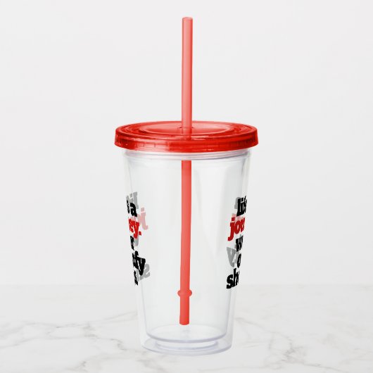 Grappig / Inspirerend leven is een reis ... Acryl Drinkbeker (Rechts)