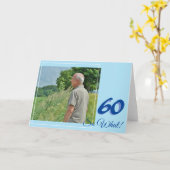 Grappig Inspirerend Voeg je foto toe 60e verjaarda Kaart (Gele Bloem)