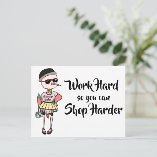 Grappig Inspirerend werk hard zodat je hard kunt w Briefkaart (Staand voorkant)