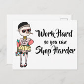 Grappig Inspirerend werk hard zodat je hard kunt w Briefkaart (Voorkant / Achterkant)