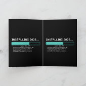 Grappig Installeren 2026 Nieuw Jaar Geek Retro Lad Kaart (Binnen)