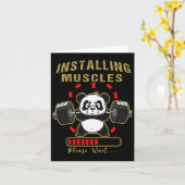 Grappig Installeren Spier Panda Gewichtheffen Barb Kaart (Gele Bloem)