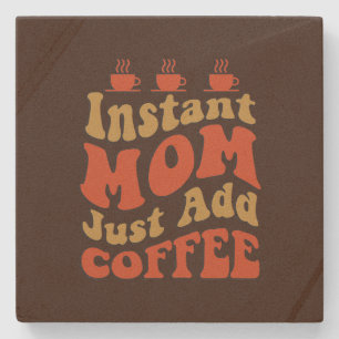 Grappig instant mama woordkunst stenen onderzetter