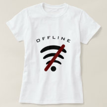 Grappig Internet T-shirt offline - aangepaste teks