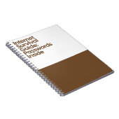 Grappig internetwachtwoord notitieboek (Rechterzijde)