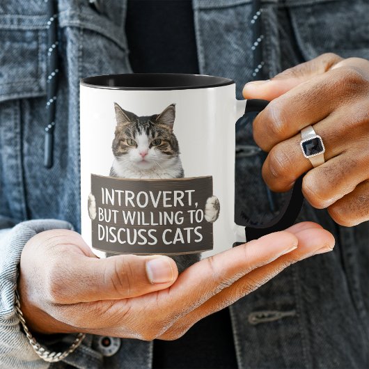 Grappig Introvert Cats teken Mok