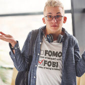 Grappig introvert FOMO FOBI Sociaal onhandig licht T-shirt