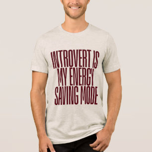 Grappig introvert grafisch T-shirt voor mannen en