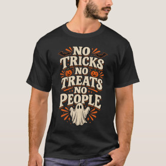 Grappig introvert Halloween T-shirt, geen trucs T-shirt