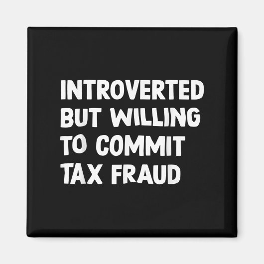 Grappig introvert maar bereid om belastingfraude t magneet (Voorkant)