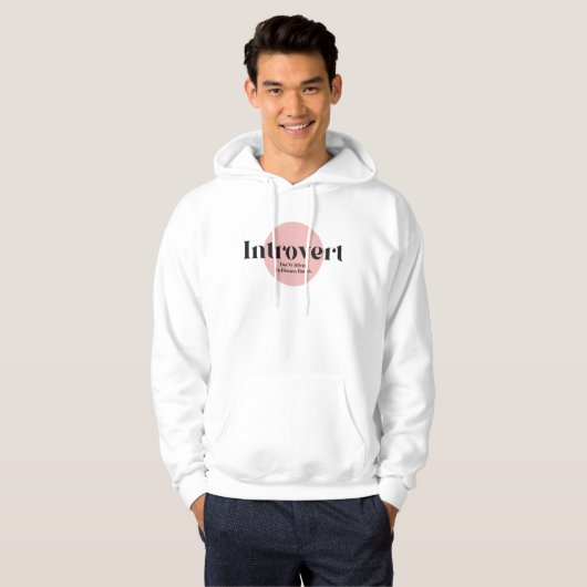 Grappig Introvert maar bereid om boeken te besprek Hoodie (Voorkant volledig)