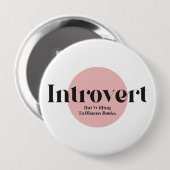 Grappig Introvert maar bereid om boeken te besprek Ronde Button 4,0 Cm (Voorkant /achterkant)
