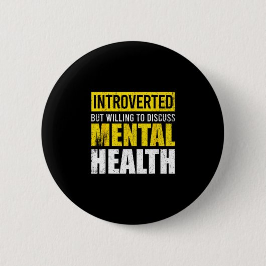 Grappig introvert maar bereid om over geestelijke ronde button 5,7 cm (Voorkant)