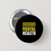 Grappig introvert maar bereid om over geestelijke ronde button 5,7 cm (Voorkant /achterkant)