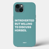 Grappig Introvert Maar Bereid Om Over Paarden Te P Case-Mate iPhone Case (Achterkant)