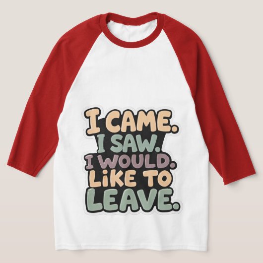 Grappig Introvert Pastel Bubble Raglan T-shirt (Laagn)