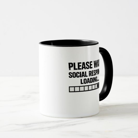 Grappig introvert programmeur ontwerp mok (Voorkant rechts)