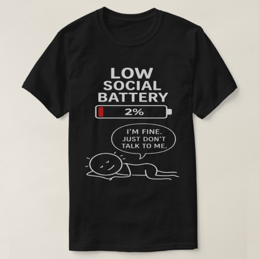Grappig introvert stickfiguur T-shirt (Design voorkant)