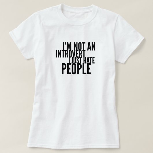 Grappig Introverts T-shirt (Design voorkant)