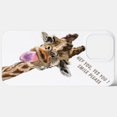 Grappig iPhone hoesje met speelse Giraffe aangepas (Achterkant (horizontaal))