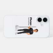 Grappig iPlunger Tech Parodie Meme Design iPhone 16 Hoesje (Achterkant horizontaal)