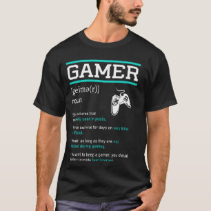 Grappig Ironic Gamer Definition PC Game Gaming T-shirt
