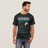 Grappig Ironic Gamer Definition PC Game Gaming T-shirt (Voorkant volledig)
