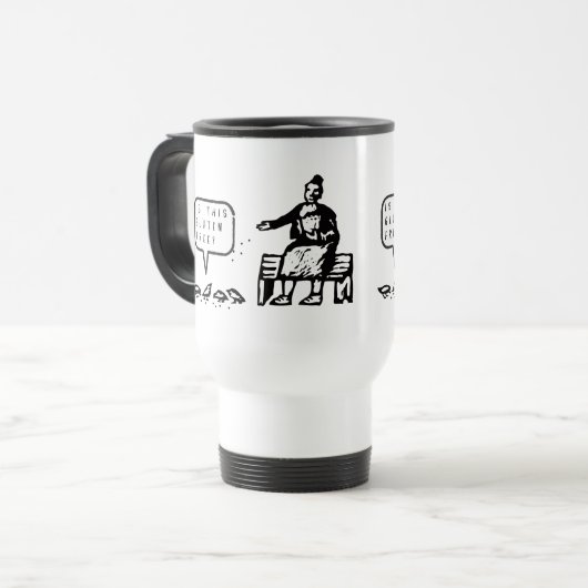 Grappig is dat deze gladde vrije Cartoon Reisbeker (Voorkant links)