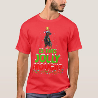 Grappig is dat deze grove miniatuur Pinscher Chri T-shirt