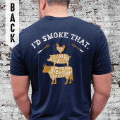 Grappig is dat rook die aangepaste naam marine gri t-shirt
