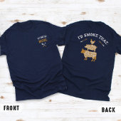 Grappig is dat rook die aangepaste naam marine gri t-shirt