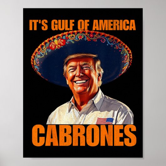 Grappig is de Golf van de VS Amerika Cabrones 2025 Poster (Voorkant)