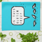 Grappig is deze Cartoon van de Gluten Free Birds Theedoek (Gevouwen)