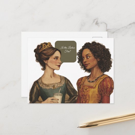 Grappig, is deze lactosevrij? briefkaart (Voorkant / Achterkant in situ)