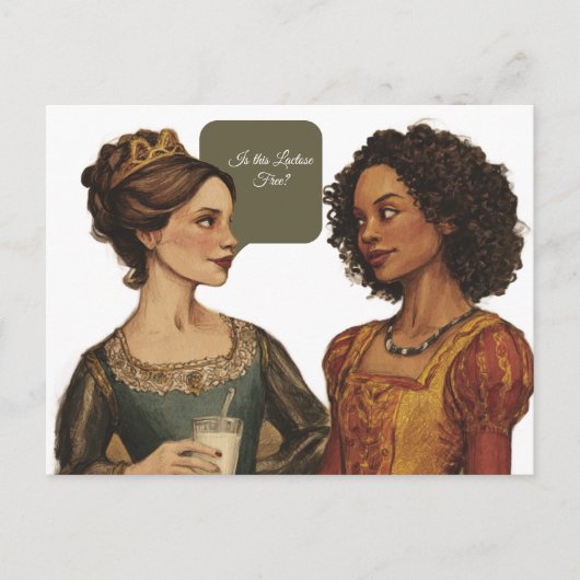 Grappig, is deze lactosevrij? briefkaart (Voorkant)