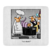 Grappig "Is het vers?" Humor snijplank (Voorkant)