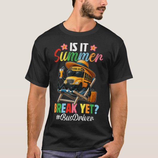 Grappig is het zomerstop maar buschauffeur einde v t-shirt (Voorkant)