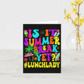 Grappig is het zomervakantie maar lunch dame einde kaart (Gele Bloem)