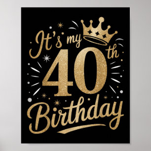 Grappig is mijn 40e verjaardag voor vrouwen 40 jaa poster