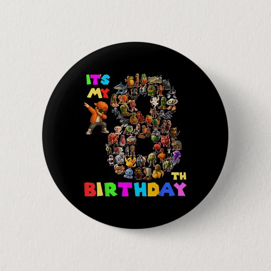 Grappig is mijn 8e verjaardag Italiaanse Brainrot Ronde Button 5,7 Cm (Voorkant)